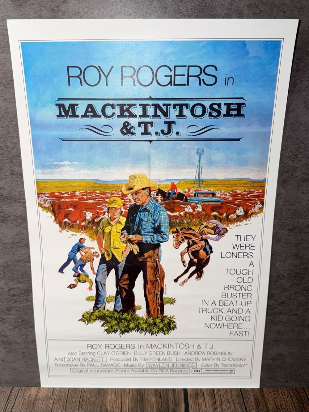 Roy Rogers "Mackintosh & T.J." (1975) Western Movie Poster Reproduction Print